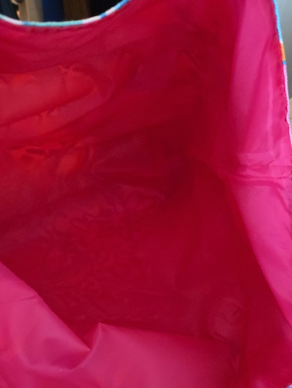 Lilly Pulitzer Turquoise Floral Tote with Pink & Orange Accents & Mirror Case - Picture 5 of 8